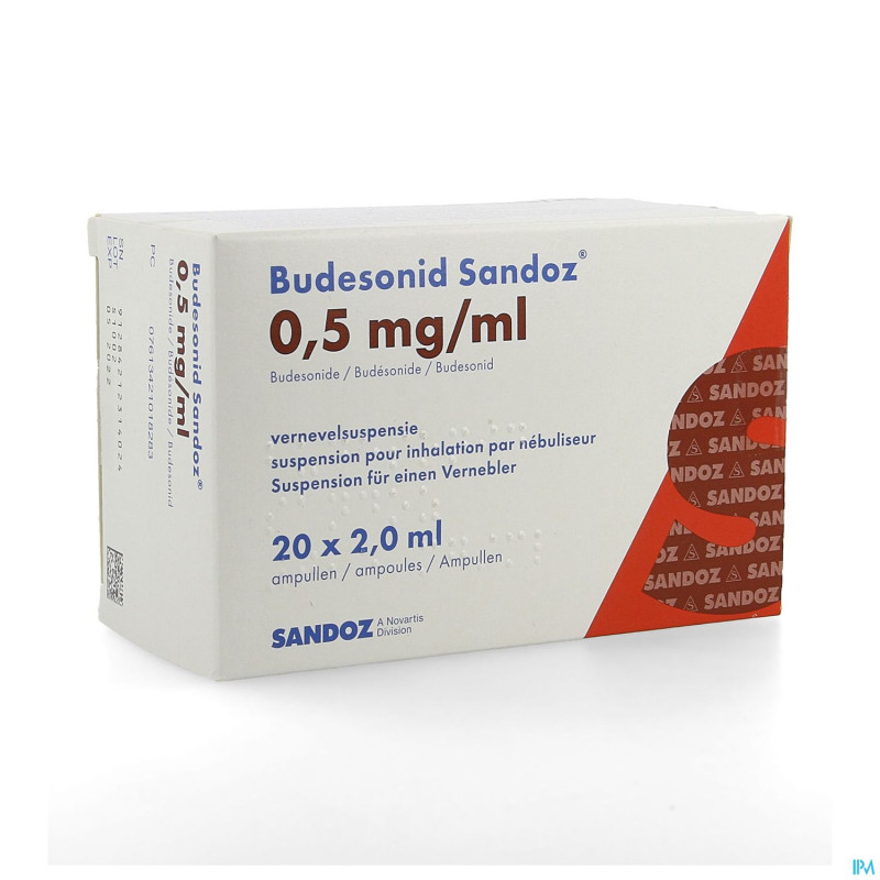 Budesonid sandoz 0,5 mg/ml susp neb 4 x 5 amp