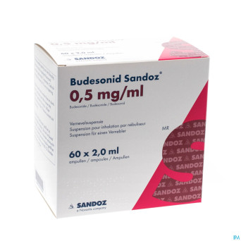 Budesonid sandoz 0,5 mg/ml susp neb 4 x 5 amp