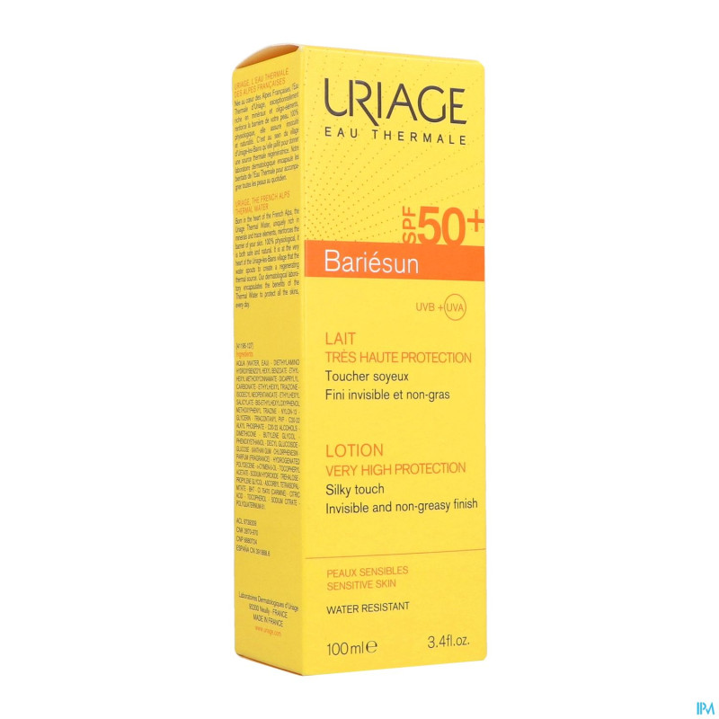 Uriage bariesun lait ip50+ p sens 100ml