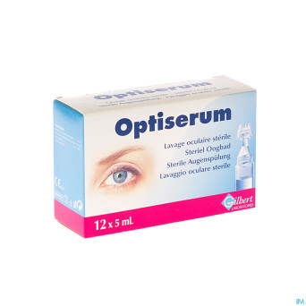 Optiserum lavage oculaire sterile 12x5ml