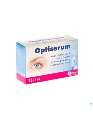 Optiserum lavage oculaire sterile 12x5ml