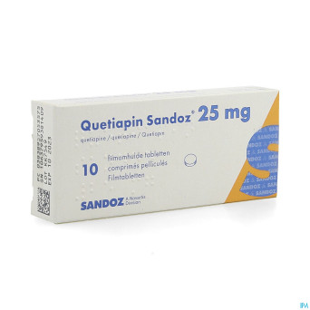 Quetiapin sandoz comp enrobe  10 x  25 mg