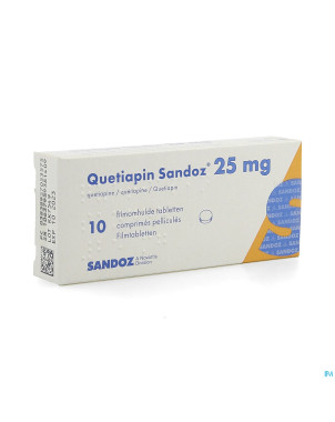 Quetiapin sandoz comp enrobe  10 x  25 mg