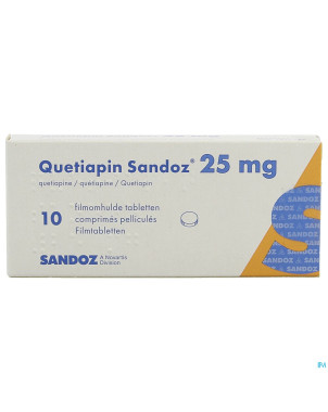 Quetiapin sandoz comp enrobe  10 x  25 mg