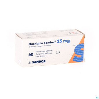 Quetiapin sandoz comp enrobe  60 x  25 mg