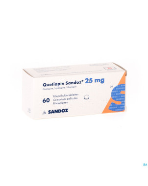 Quetiapin sandoz comp enrobe  60 x  25 mg