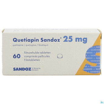 Quetiapin sandoz comp enrobe  60 x  25 mg