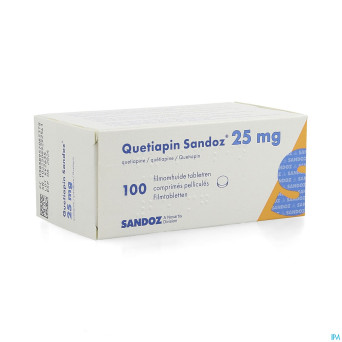 Quetiapin sandoz 25mg comp pell 100 x  25mg