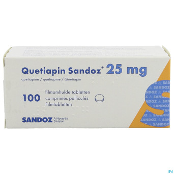 Quetiapin sandoz 25mg comp pell 100 x  25mg