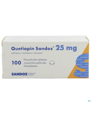 Quetiapin sandoz 25mg comp pell 100 x  25mg