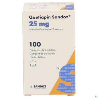 Quetiapin sandoz 25mg comp pell 100 x  25mg