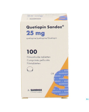 Quetiapin sandoz 25mg comp pell 100 x  25mg