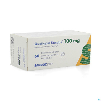 Quetiapin sandoz comp enrobe  60 x 100 mg