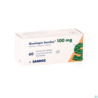 Quetiapin sandoz comp enrobe  60 x 100 mg