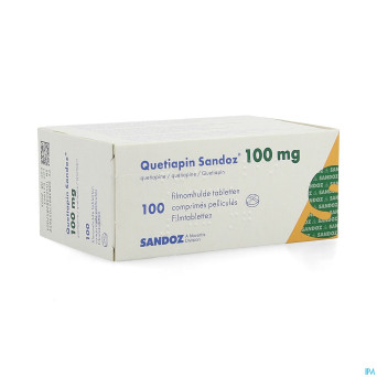Quetiapin sandoz comp enrobe 100 x 100 mg