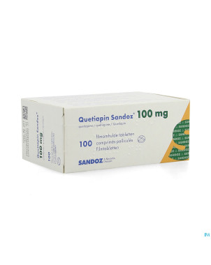 Quetiapin sandoz comp enrobe 100 x 100 mg