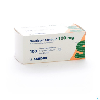 Quetiapin sandoz comp enrobe 100 x 100 mg