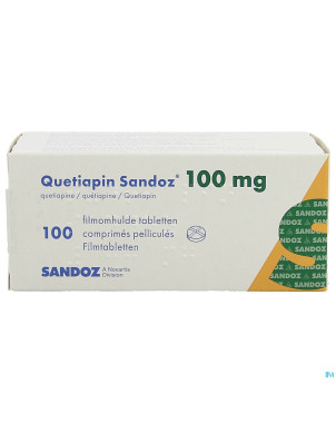 Quetiapin sandoz comp enrobe 100 x 100 mg