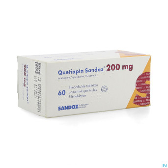 Quetiapin sandoz comp enrobe  60 x 200 mg