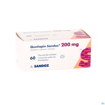 Quetiapin sandoz comp enrobe  60 x 200 mg