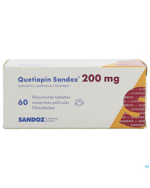 Quetiapin sandoz comp enrobe  60 x 200 mg