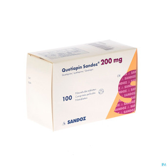 Quetiapin sandoz comp enrobe 100 x 200 mg