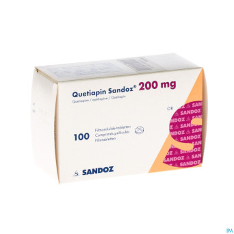 Quetiapin sandoz comp enrobe 100 x 200 mg