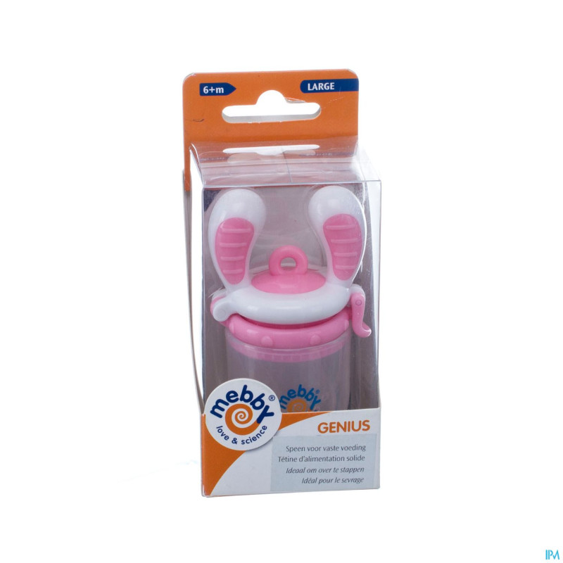 Genius tetine alimentation solide large rose