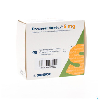 Donepezil sandoz  5,0 mg comp orodisp 98 x  5,0mg