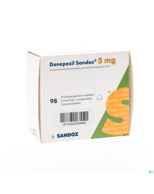 Donepezil sandoz  5,0 mg comp orodisp 98 x  5,0mg