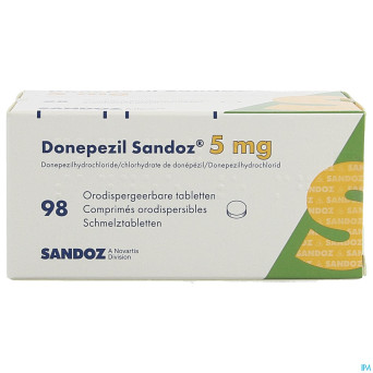 Donepezil sandoz  5,0 mg comp orodisp 98 x  5,0mg