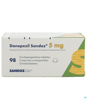 Donepezil sandoz  5,0 mg comp orodisp 98 x  5,0mg