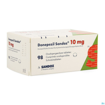 Donepezil sandoz 10,0 mg comp orodisp 98 x 10,0mg