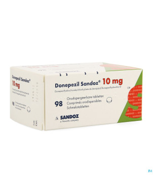 Donepezil sandoz 10,0 mg comp orodisp 98 x 10,0mg