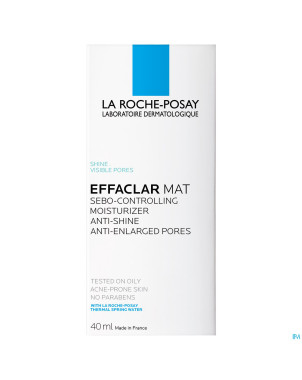 Lrp effaclar mat hydra sebo-regulat. s/parab. 40ml