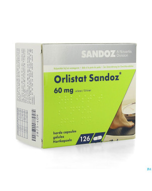 Orlistat sandoz caps dure 126 x 60 mg