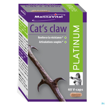 Mannavital cats claw platinum v-caps  60