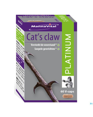 Mannavital cats claw platinum v-caps  60