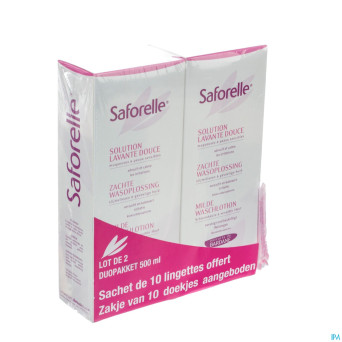Saforelle duo solution lavante douce fl 2x500ml