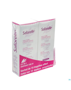 Saforelle duo solution lavante douce fl 2x500ml