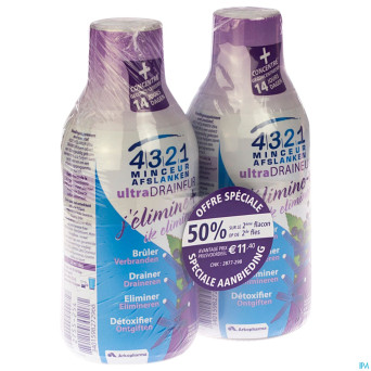 4321 ultra draineur cassis  2x280ml    promo
