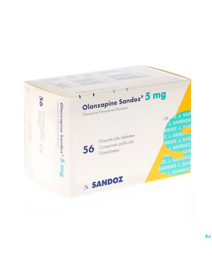Olanzapine 5 mg sandoz comp pell 56