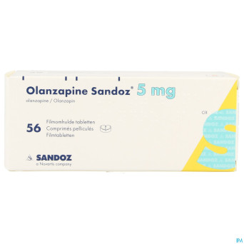 Olanzapine 5 mg sandoz comp pell 56