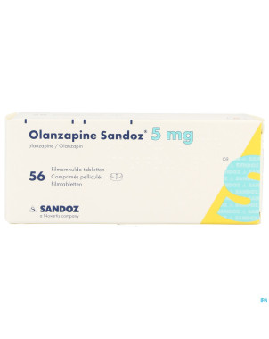 Olanzapine 5 mg sandoz comp pell 56