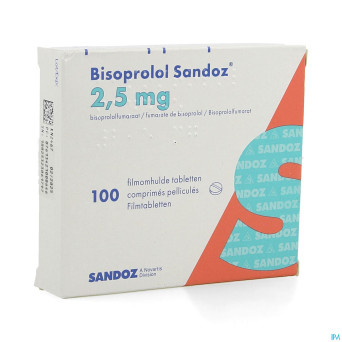 Bisoprolol sandoz 2,5 mg comp pell 100 x 2,5 mg
