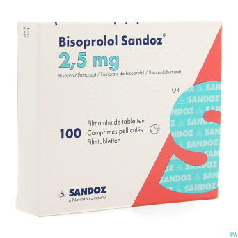 Bisoprolol sandoz 2,5 mg comp pell 100 x 2,5 mg