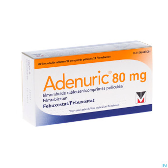 Adenuric 80 mg comp pell 28 x 80 mg