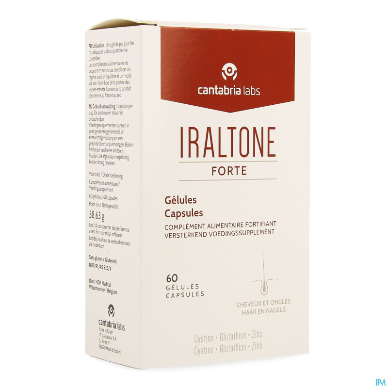 Iraltone forte chute chev-ongles fragiles caps 60
