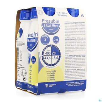 Fresubin 2 kcal fibre drink vanille fl 4x200ml