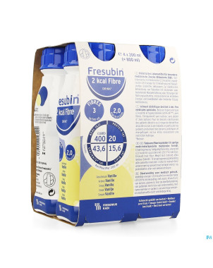 Fresubin 2 kcal fibre drink vanille fl 4x200ml